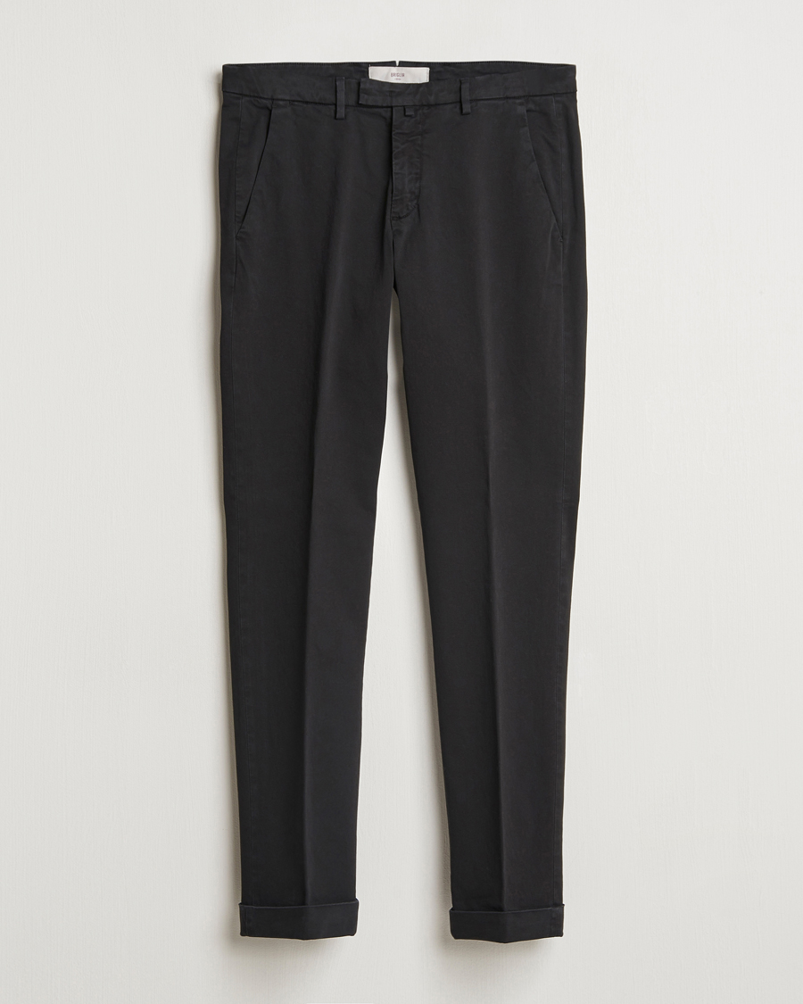 Mies | Housut | Briglia 1949 | Slim Fit Cotton Stretch Chino Black