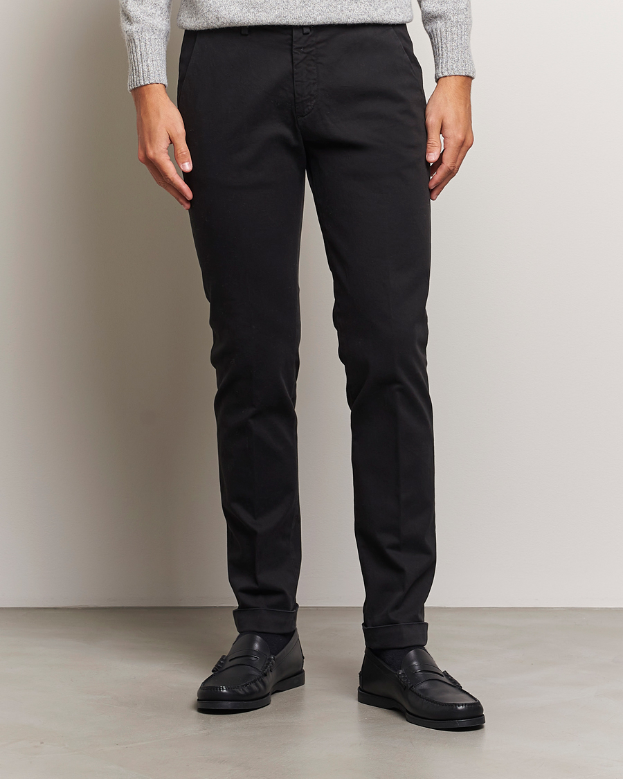 Mies | Housut | Briglia 1949 | Slim Fit Cotton Stretch Chino Black