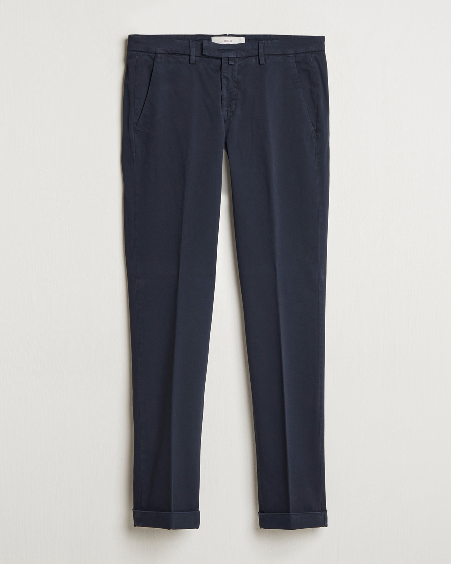 Mies | Housut | Briglia 1949 | Slim Fit Cotton Stretch Chino Navy