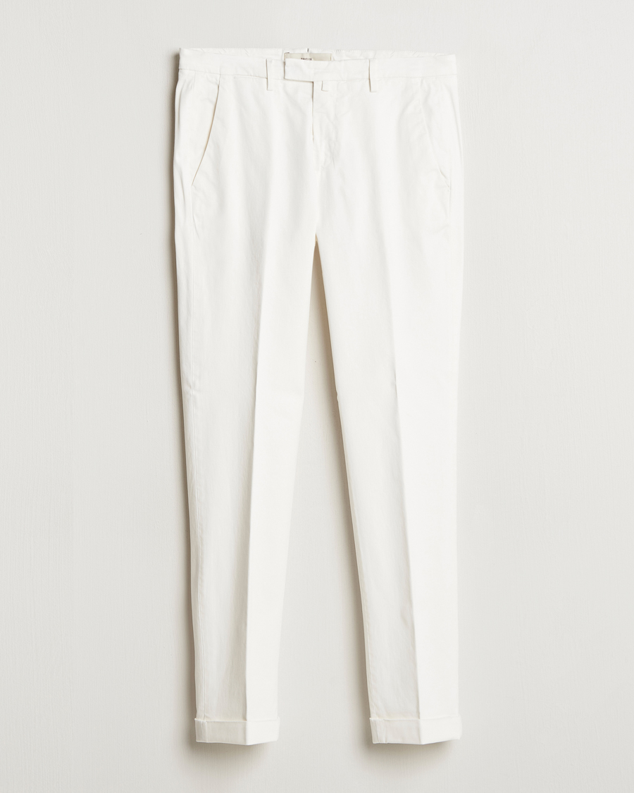 Mies | Housut | Briglia 1949 | Slim Fit Cotton Stretch Chino Off White
