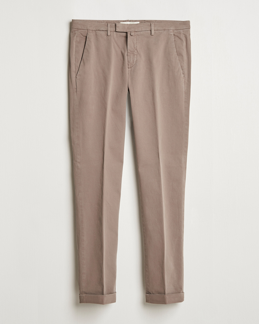 Mies | Housut | Briglia 1949 | Slim Fit Cotton Stretch Chino Taupe