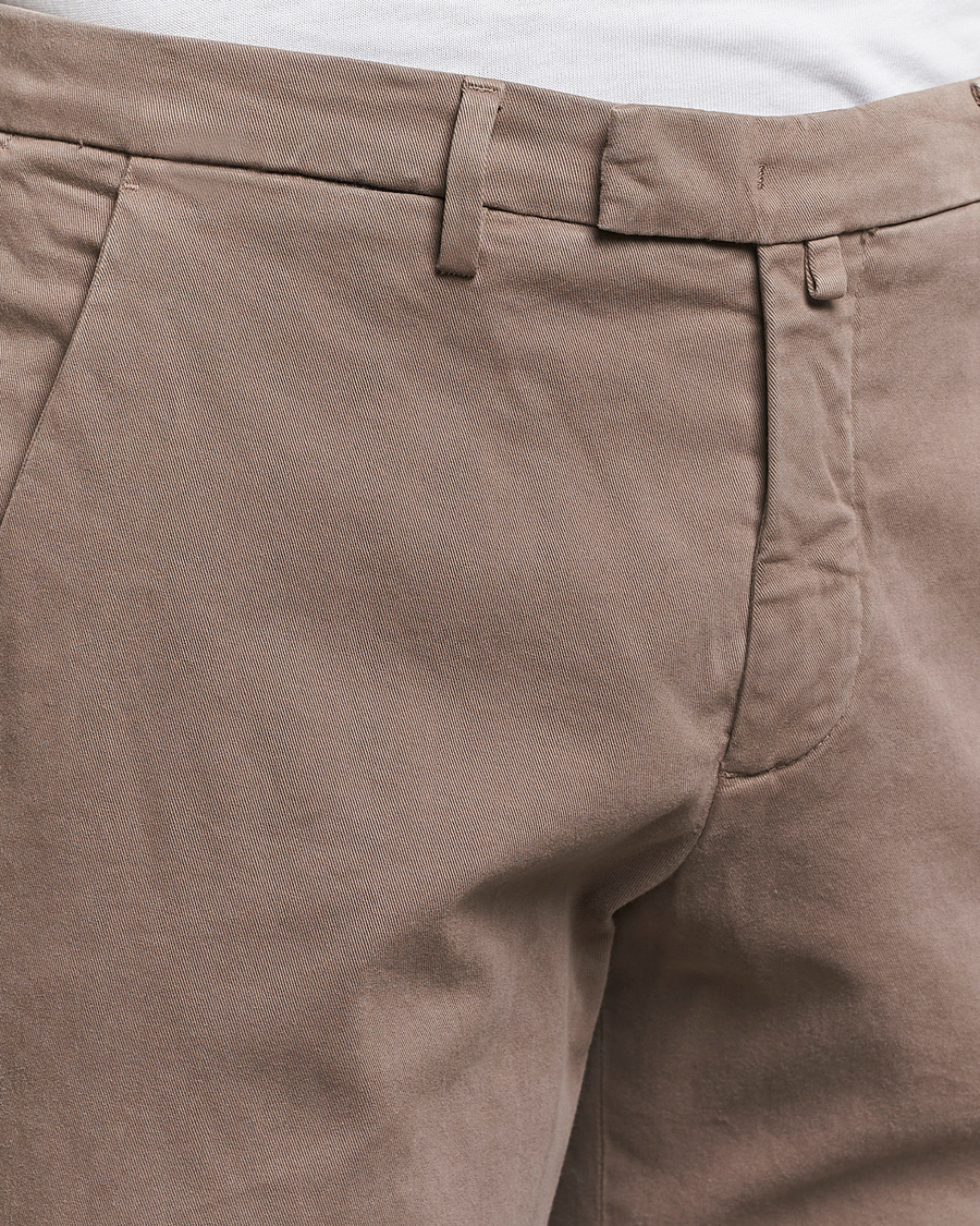 Mies | Housut | Briglia 1949 | Slim Fit Cotton Stretch Chino Taupe