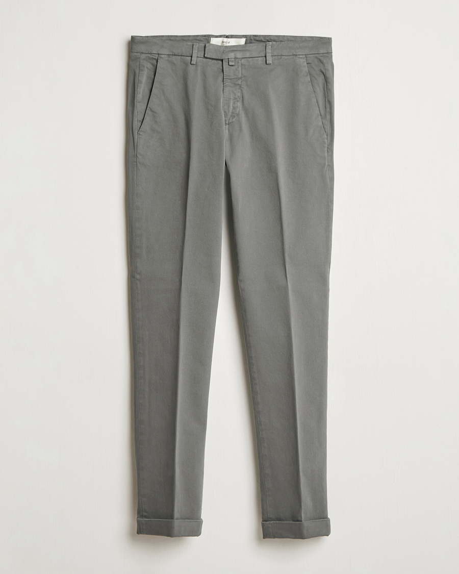 Mies | Housut | Briglia 1949 | Slim Fit Cotton Stretch Chino Grey