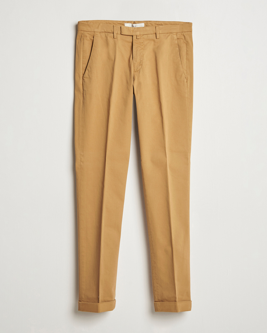 Mies | Housut | Briglia 1949 | Slim Fit Cotton Stretch Chino Camel