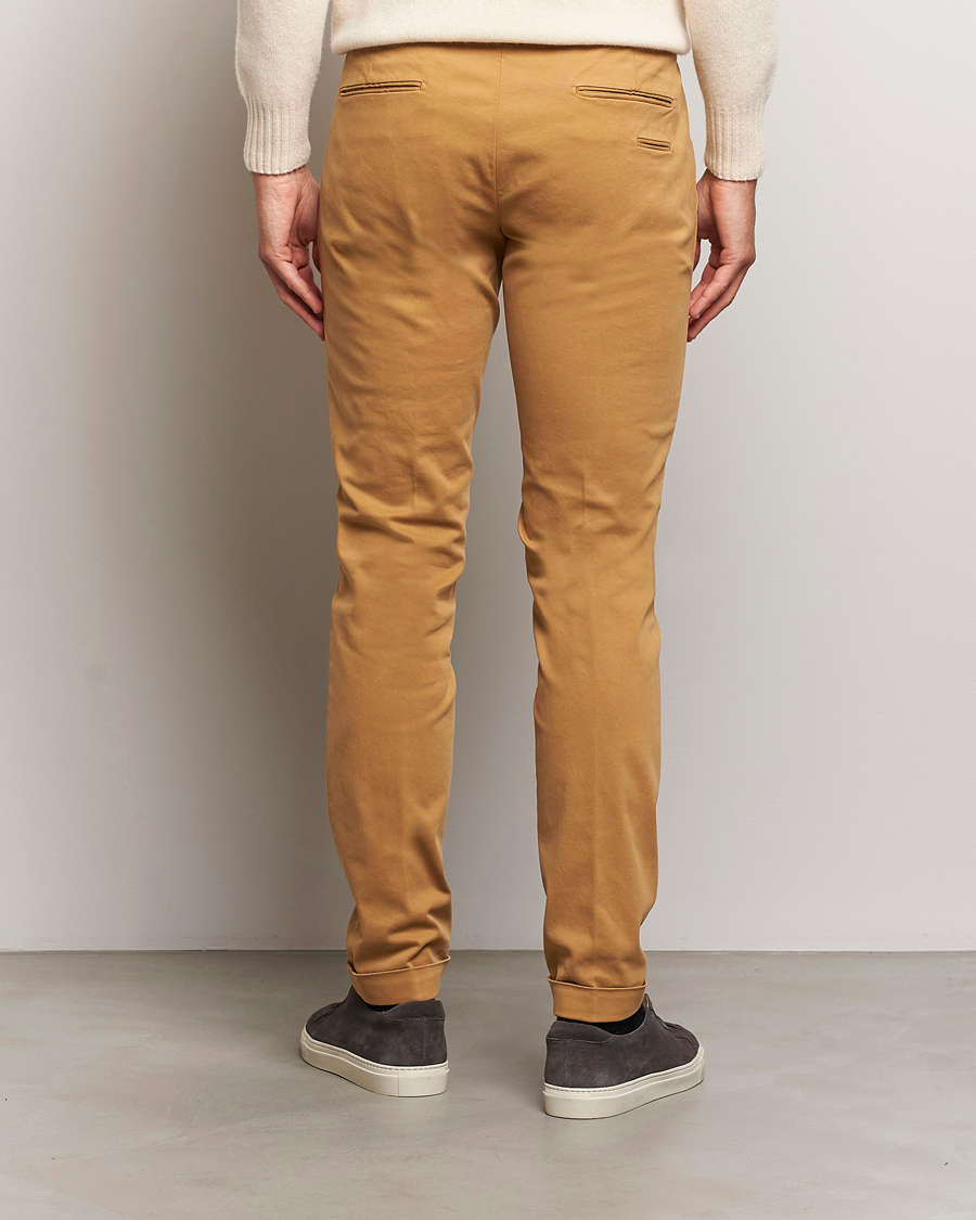 Mies | Housut | Briglia 1949 | Slim Fit Cotton Stretch Chino Camel