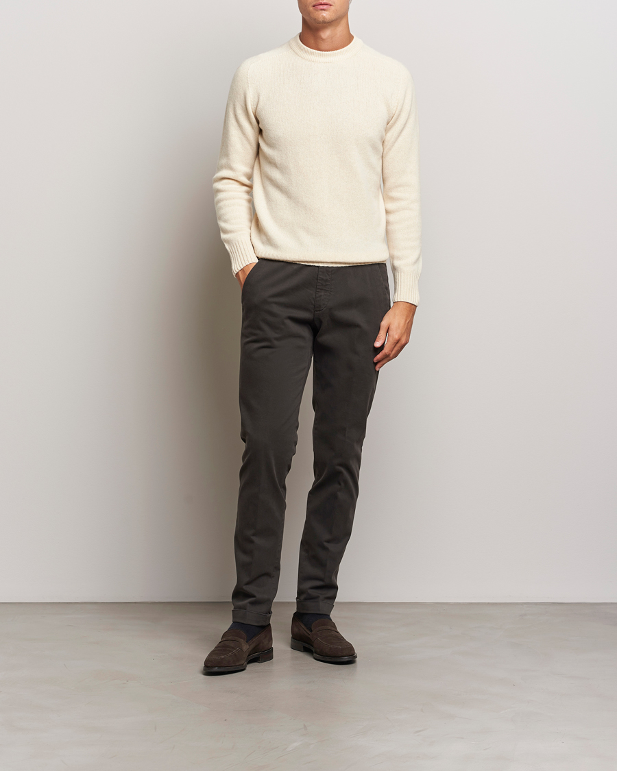 Mies | Housut | Briglia 1949 | Slim Fit Cotton Stretch Chino Dark Brown