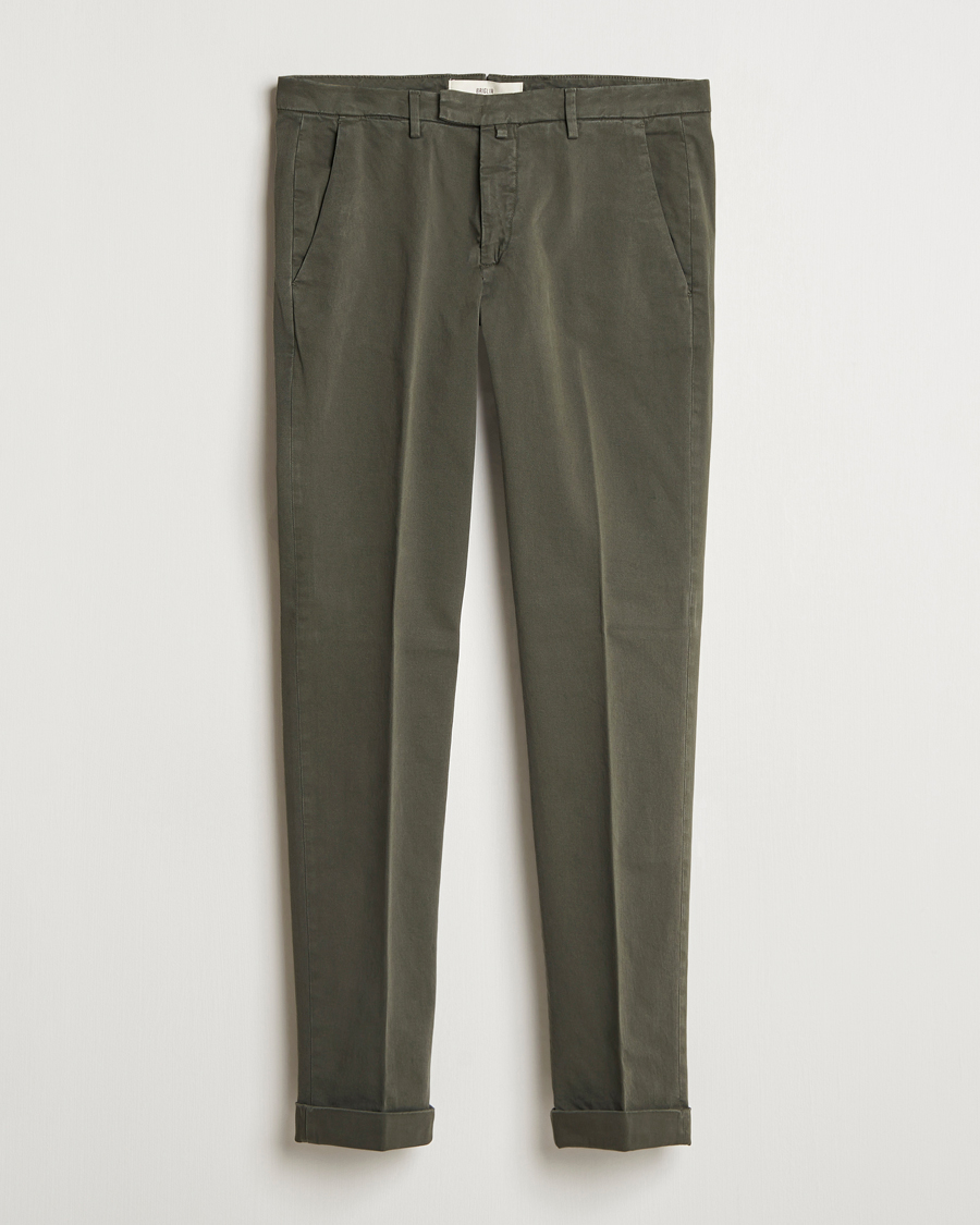 Mies | Housut | Briglia 1949 | Slim Fit Cotton Stretch Chino Military