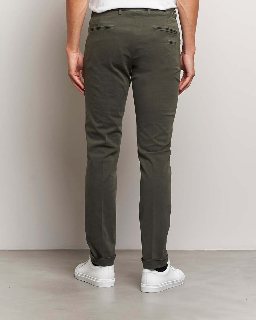 Mies | Housut | Briglia 1949 | Slim Fit Cotton Stretch Chino Military
