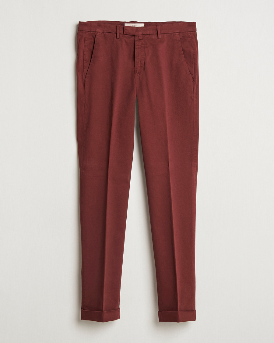 Mies | Housut | Briglia 1949 | Slim Fit Cotton Stretch Chino Wine