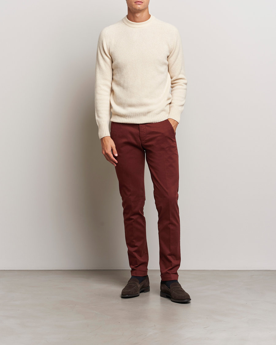 Mies | Housut | Briglia 1949 | Slim Fit Cotton Stretch Chino Wine