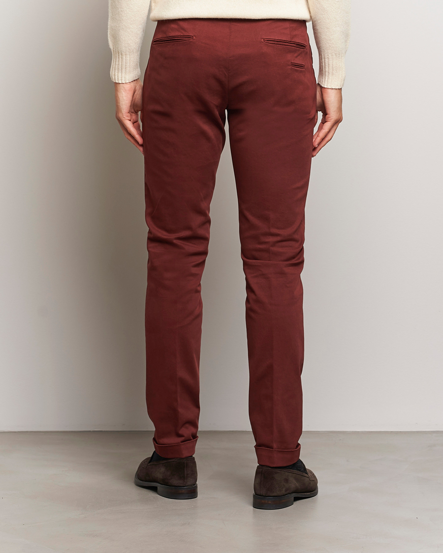 Mies | Housut | Briglia 1949 | Slim Fit Cotton Stretch Chino Wine
