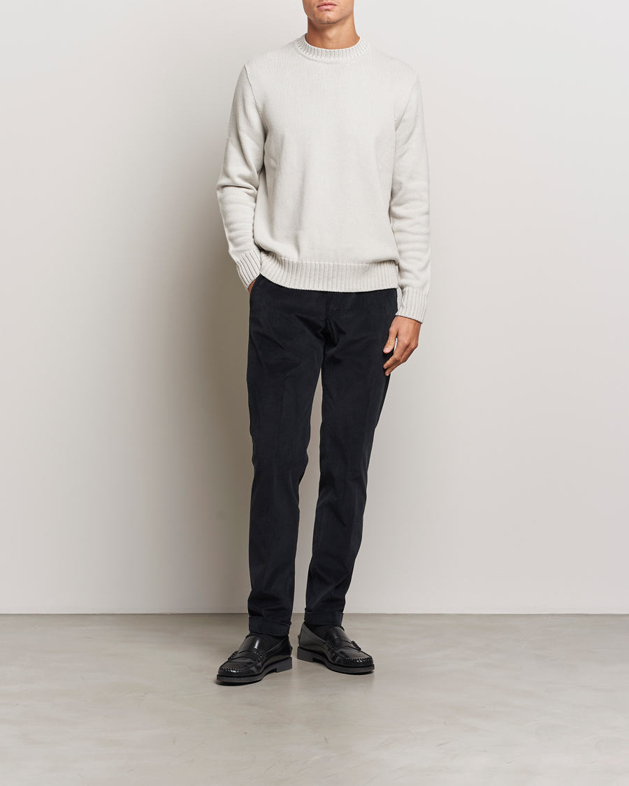 Mies | Housut | Briglia 1949 | Slim Fit Corduroy Trousers Black