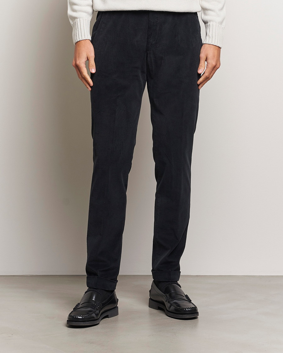 Mies | Housut | Briglia 1949 | Slim Fit Corduroy Trousers Black