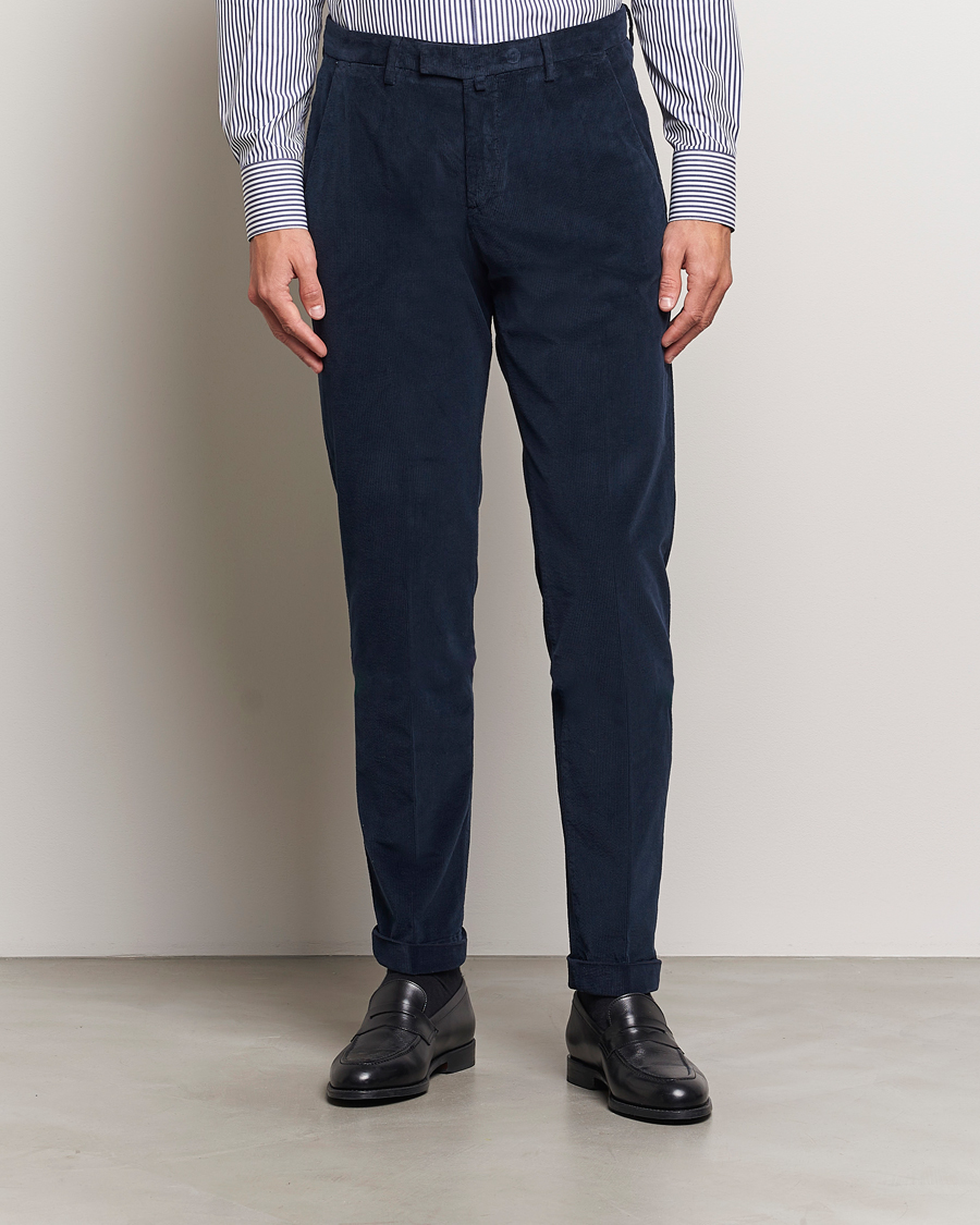Mies | Housut | Briglia 1949 | Slim Fit Corduroy Trousers Navy