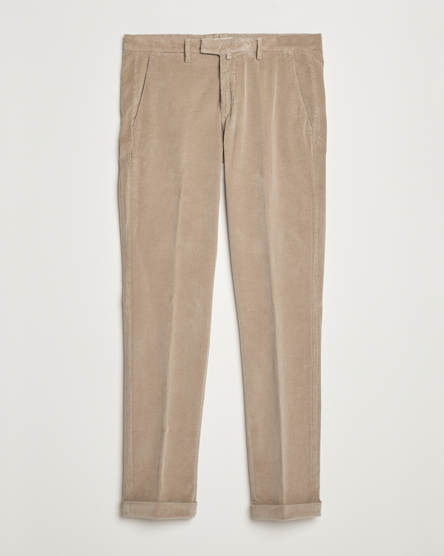 Mies | Housut | Briglia 1949 | Slim Fit Corduroy Trousers Beige