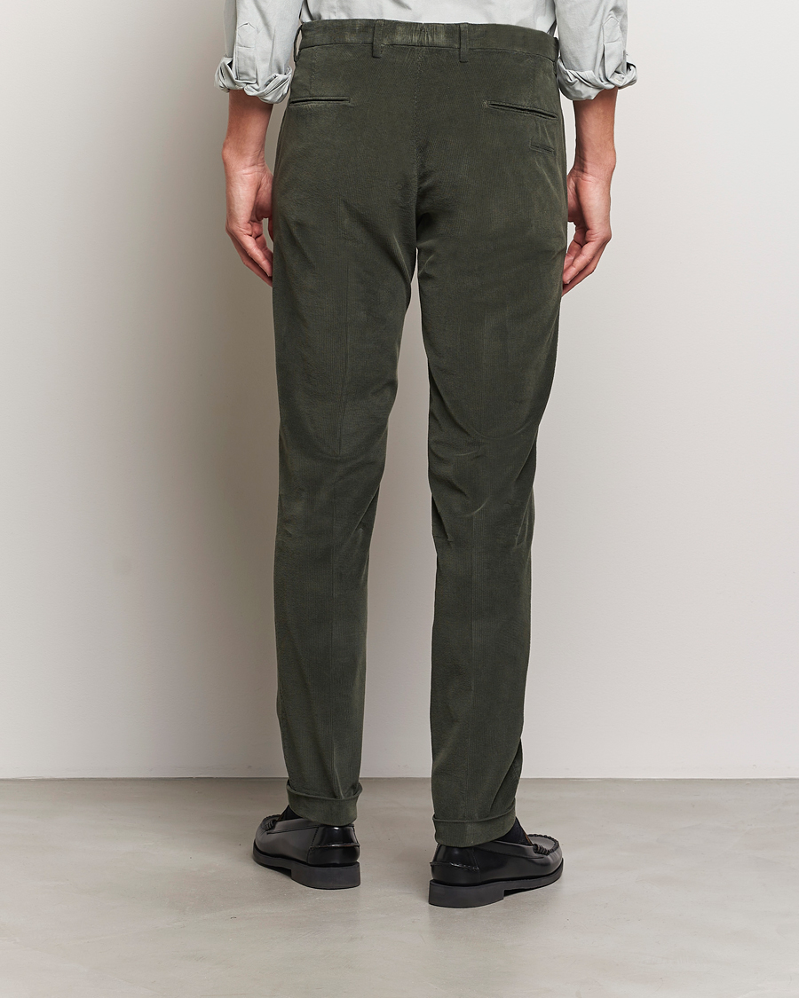 Mies | Housut | Briglia 1949 | Slim Fit Corduroy Trousers Dark Green