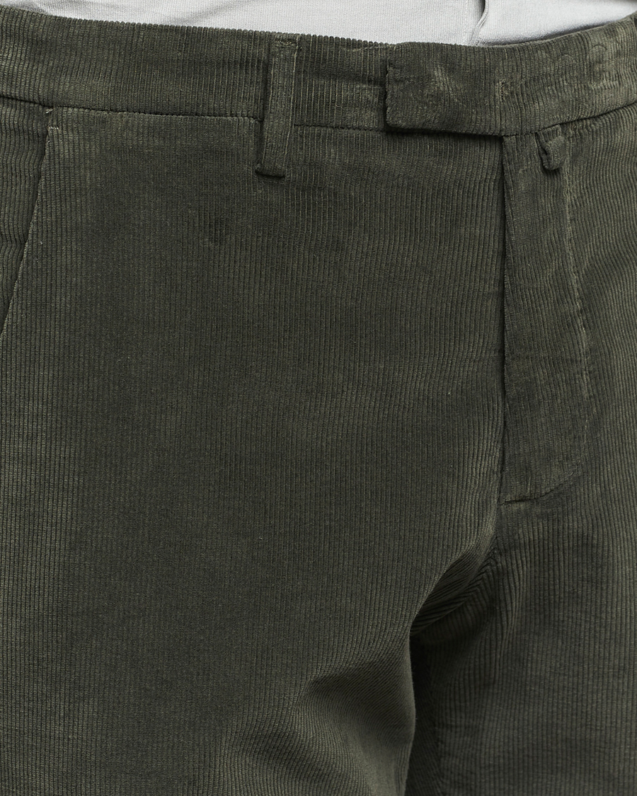Mies | Housut | Briglia 1949 | Slim Fit Corduroy Trousers Dark Green