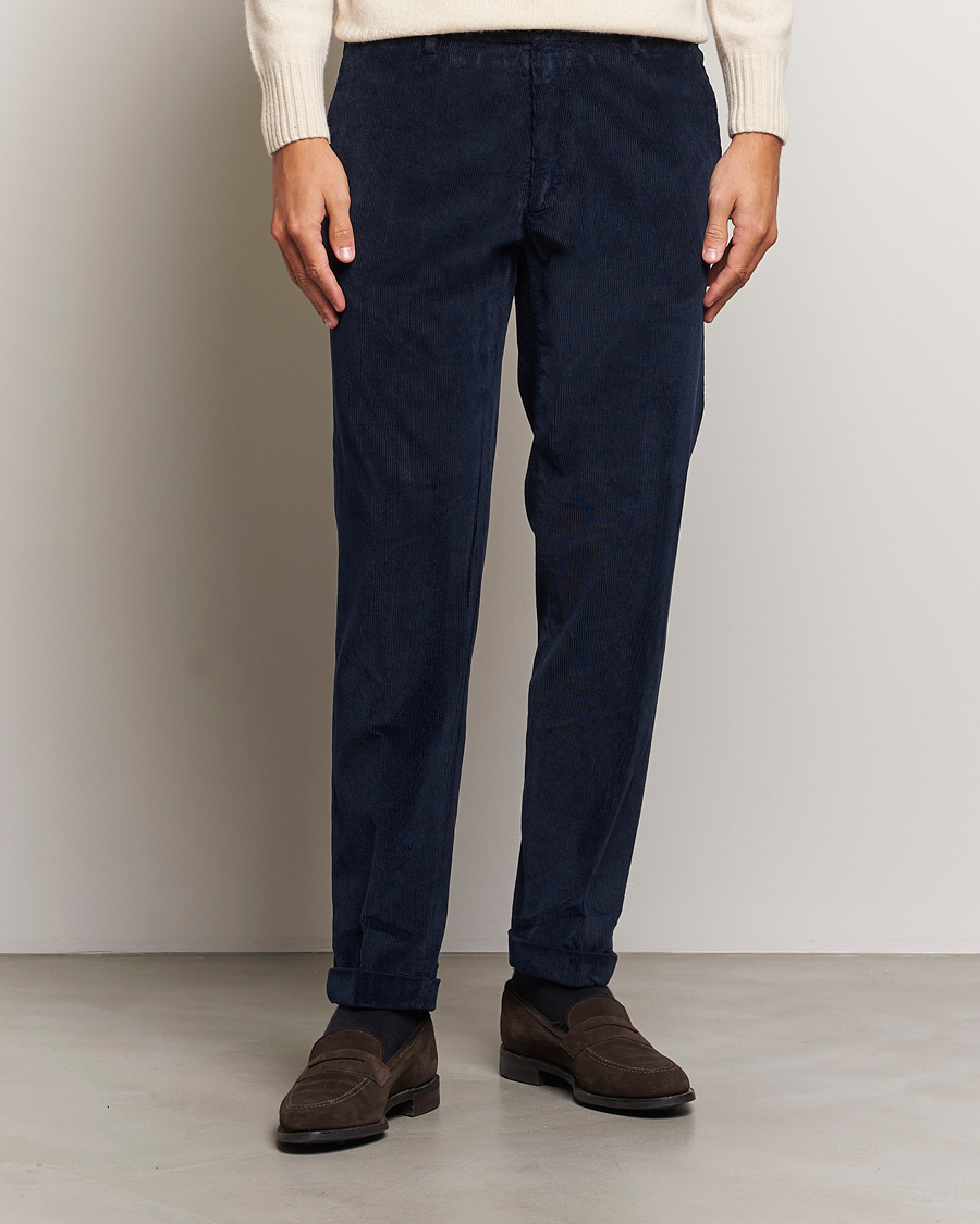 Mies | Housut | Briglia 1949 | Easy Fit Corduroy Trousers Navy