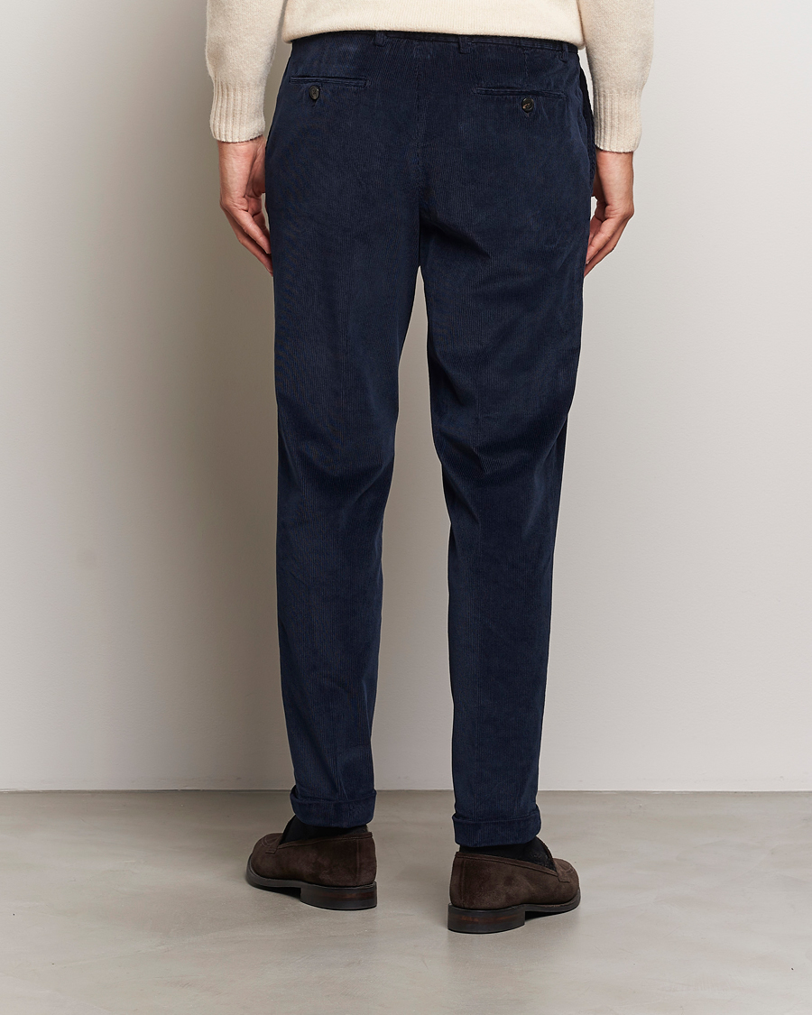 Mies | Housut | Briglia 1949 | Easy Fit Corduroy Trousers Navy