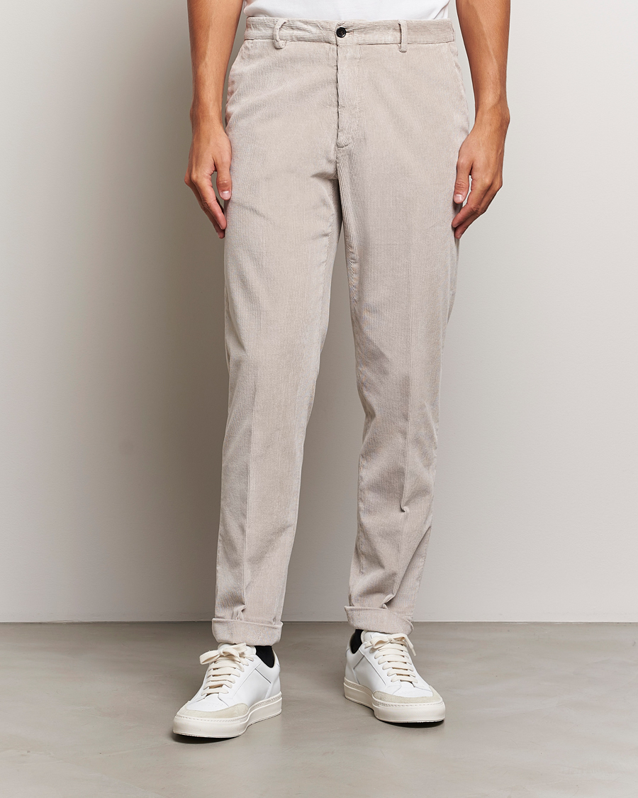 Mies | Housut | Briglia 1949 | Easy Fit Corduroy Trousers Beige