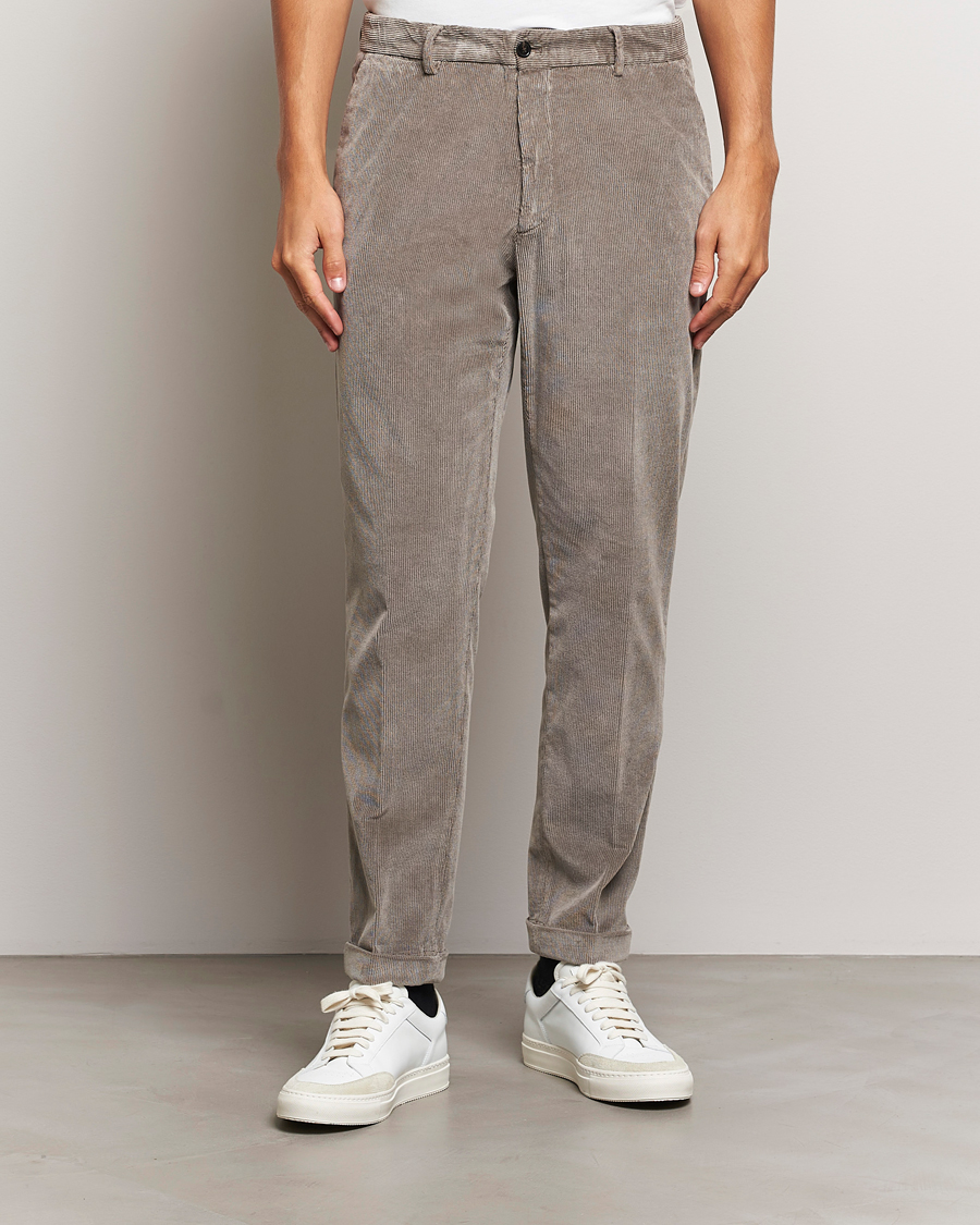 Mies | Housut | Briglia 1949 | Easy Fit Corduroy Trousers Taupe