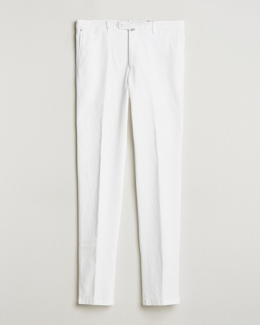 Mies | Housut | Kiton | Cotton Stretch Trousers Optic White