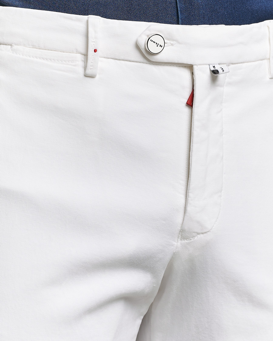 Mies | Housut | Kiton | Cotton Stretch Trousers Optic White