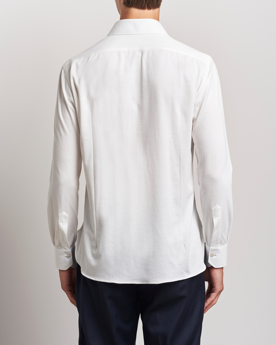 Mies | Kauluspaidat | Kiton | Cotton Jersey Shirt White