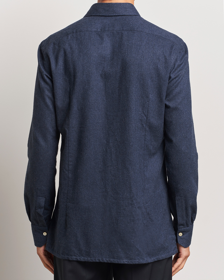 Mies | Kauluspaidat | Kiton | Soft Flannel Sport Shirt Navy