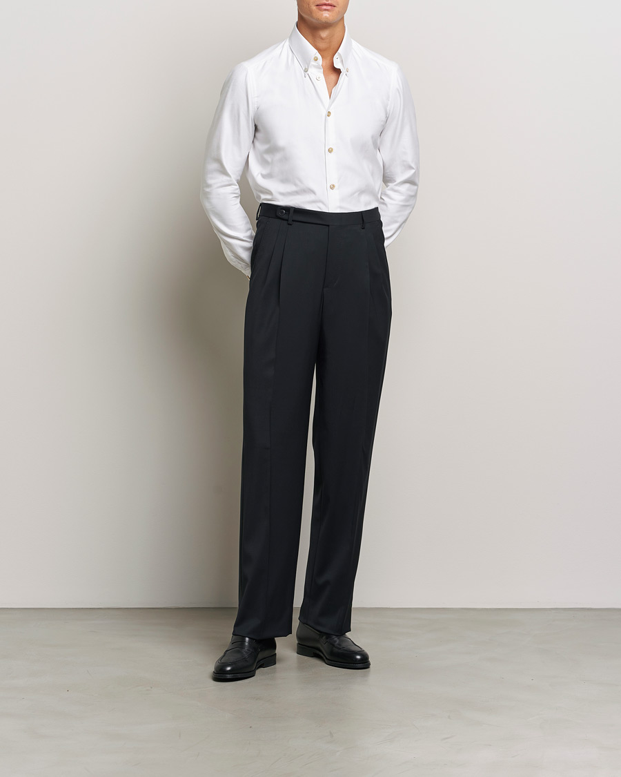 Mies | Kauluspaidat | Kiton | Slim Fit Button Down Oxford Shirt White