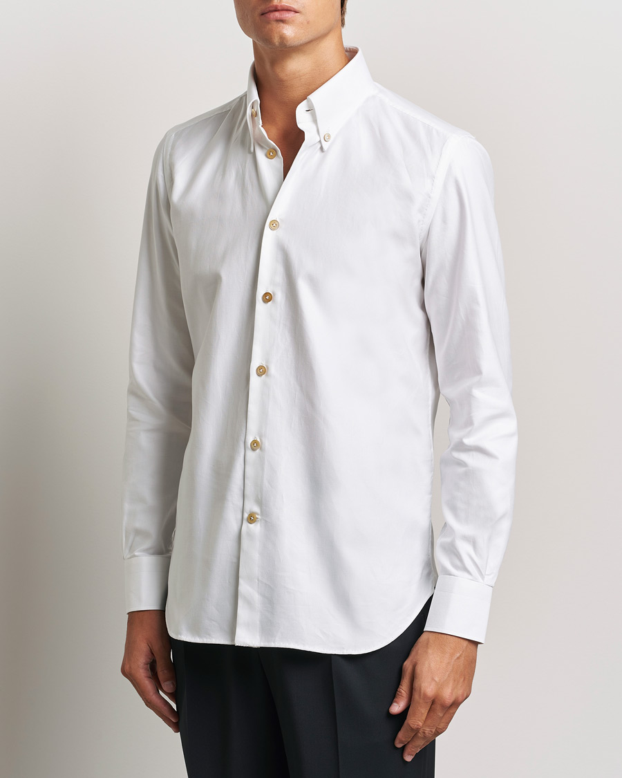 Mies | Kauluspaidat | Kiton | Slim Fit Button Down Oxford Shirt White