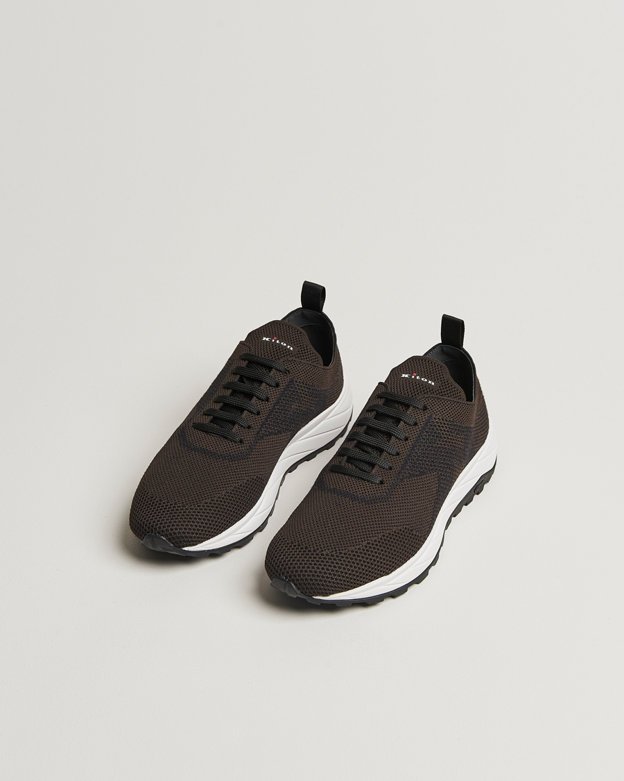 Mies | Kiton Running Sneakers Dark Brown | Kiton | Running Sneakers Dark Brown