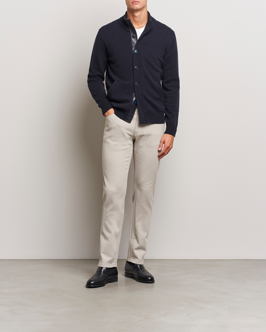 Mies | Puserot | Brioni | Cashmere Cardigan Jacket Navy