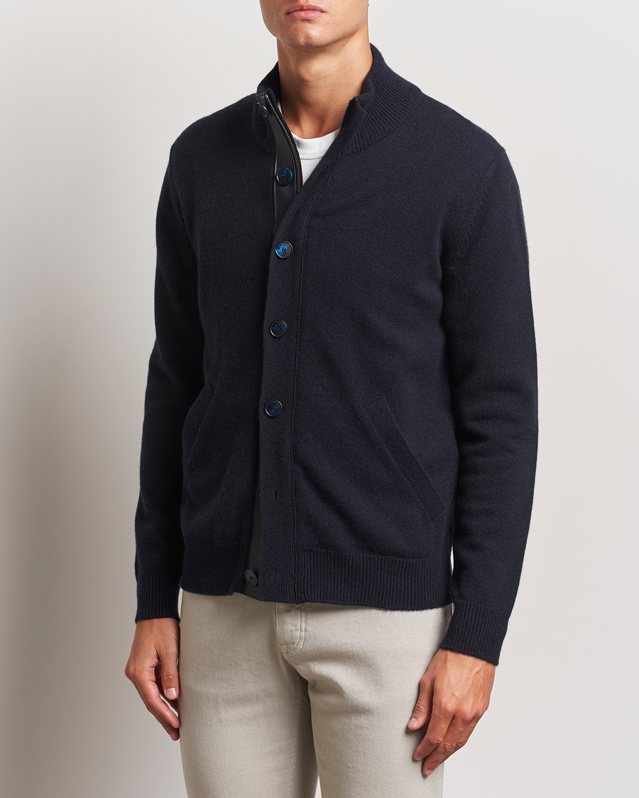 Mies | Puserot | Brioni | Cashmere Cardigan Jacket Navy
