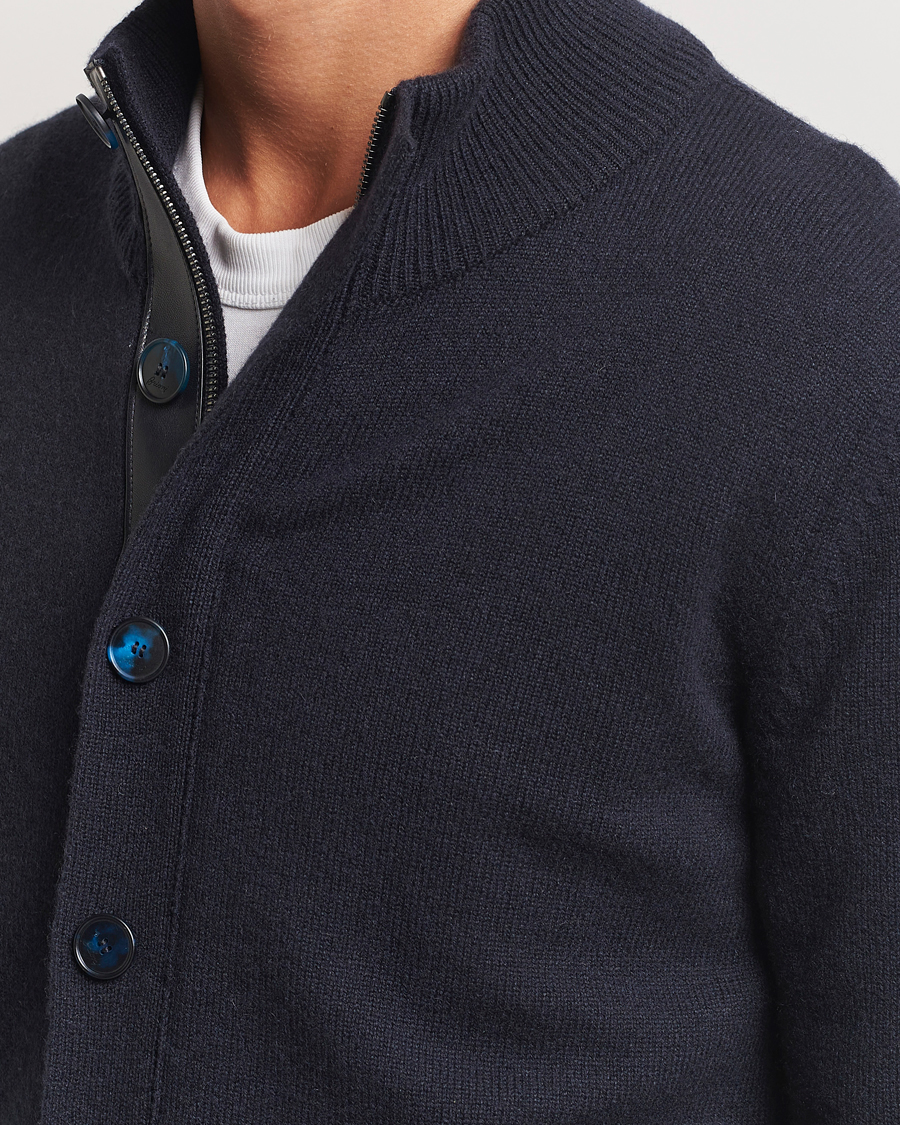 Mies | Puserot | Brioni | Cashmere Cardigan Jacket Navy