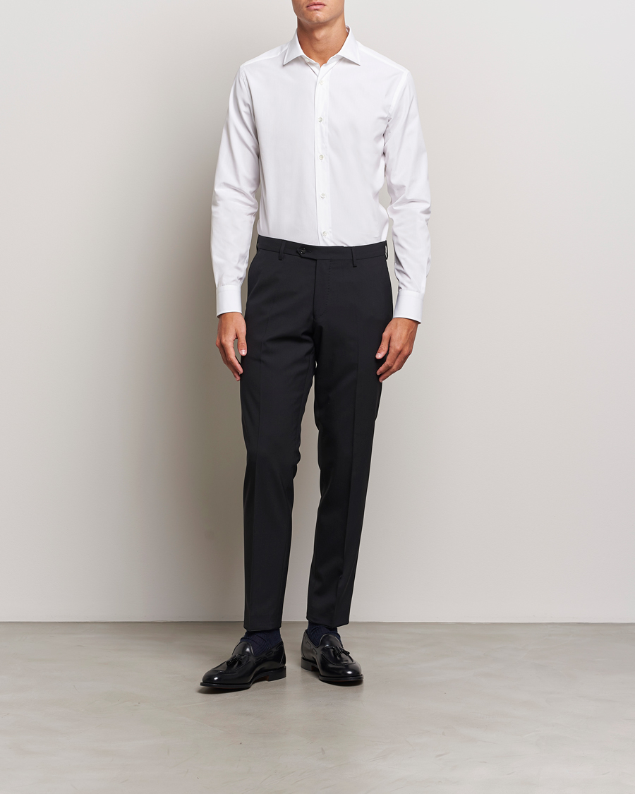Mies | Kauluspaidat | Brioni | Slim Fit Dress Shirt White