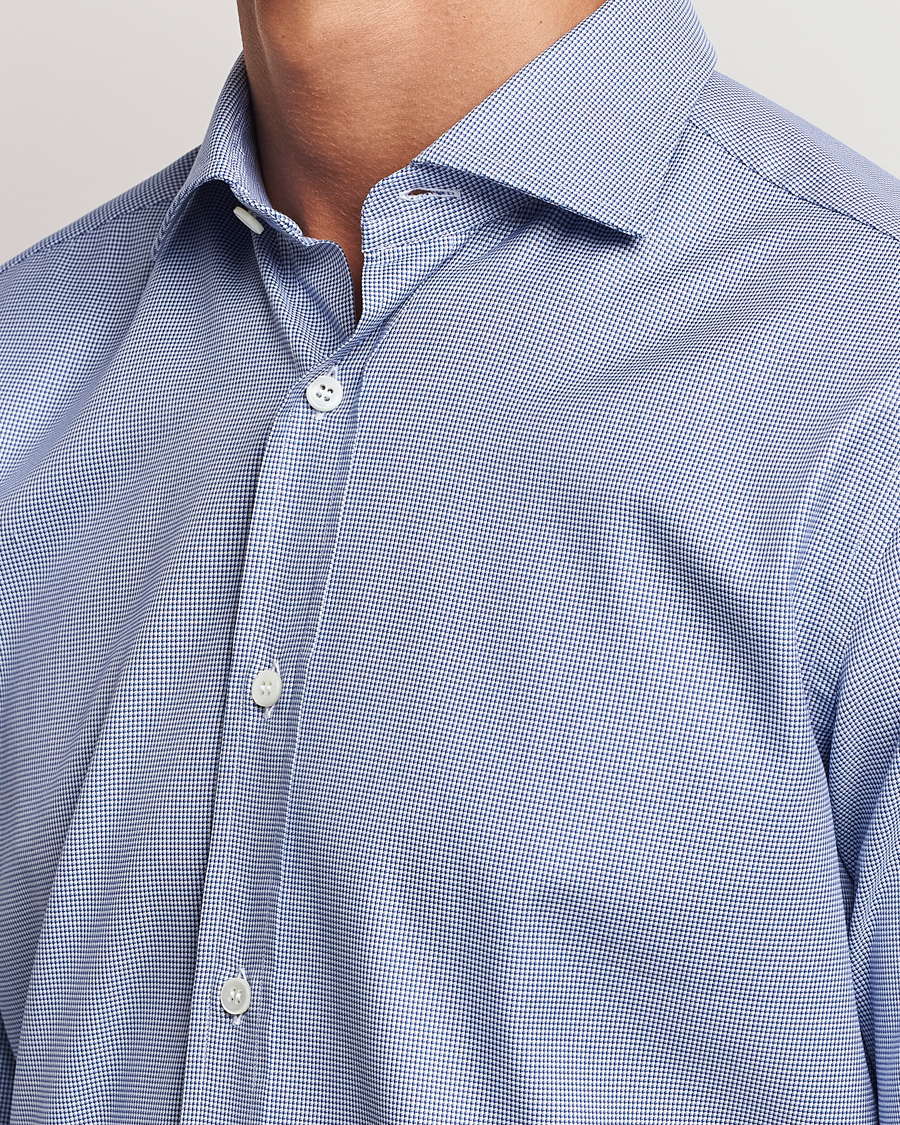 Mies | Kauluspaidat | Brioni | Slim Fit Micro Structure Dress Shirt Light Blue