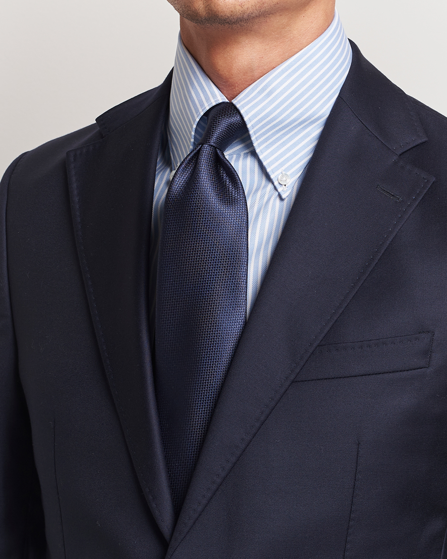 Mies | Brioni Jacquard Silk Tie Navy | Brioni | Jacquard Silk Tie Navy