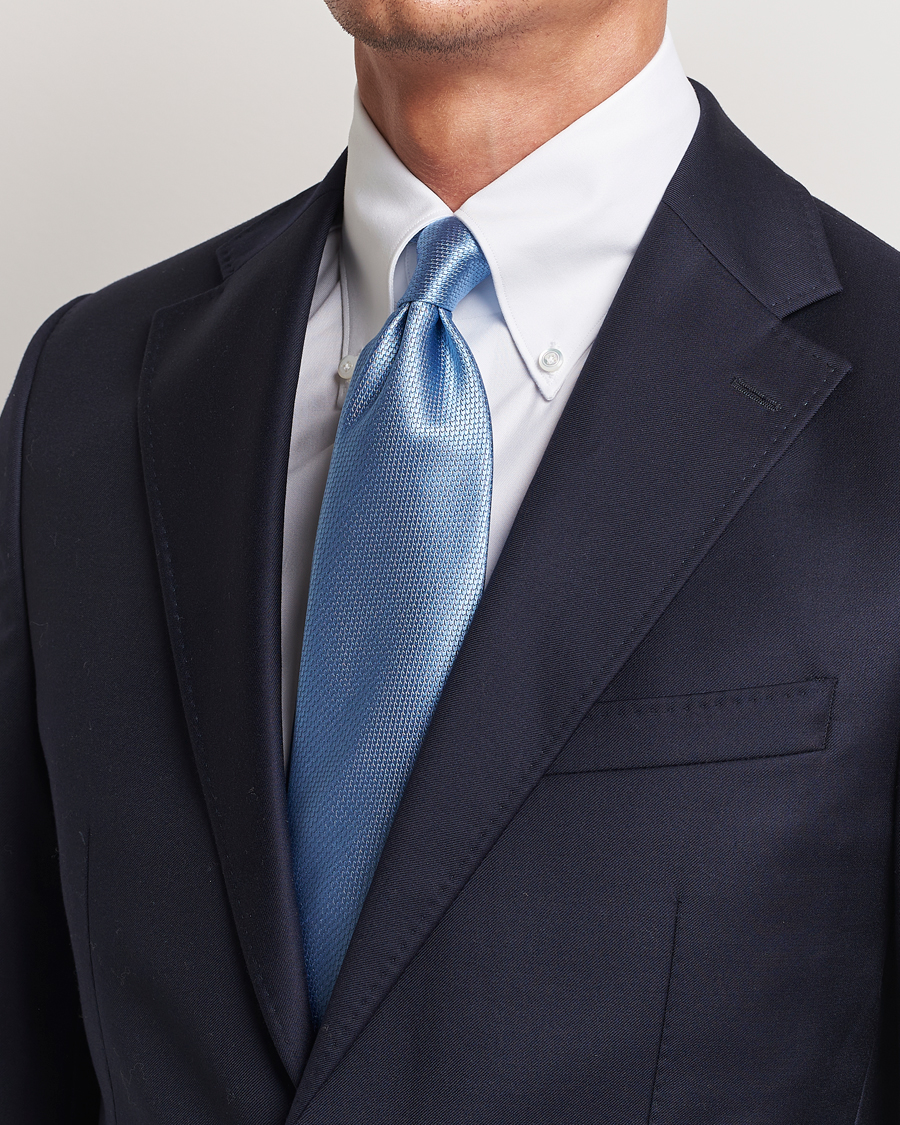 Mies | Brioni Jacquard Silk Tie Light Blue | Brioni | Jacquard Silk Tie Light Blue