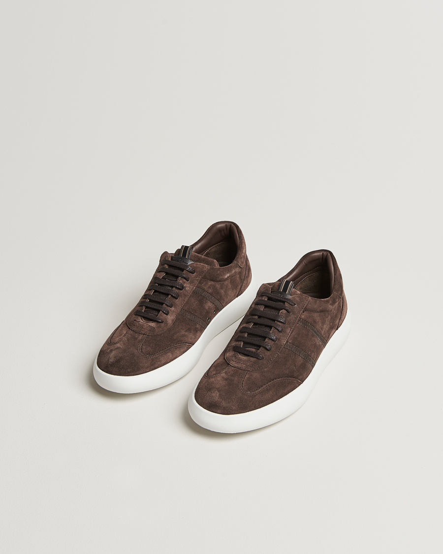 Mies | Brioni Cassetta Sneakers Dark Brown Suede | Brioni | Cassetta Sneakers Dark Brown Suede