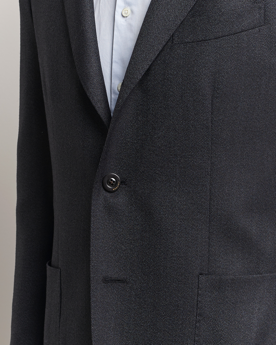 Mies | Pikkutakit | Boglioli | K Jacket Wool Hopsack Blazer Charcoal