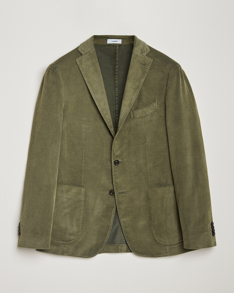 Mies | Pikkutakit | Boglioli | K Jacket Corduroy Blazer Dark Green