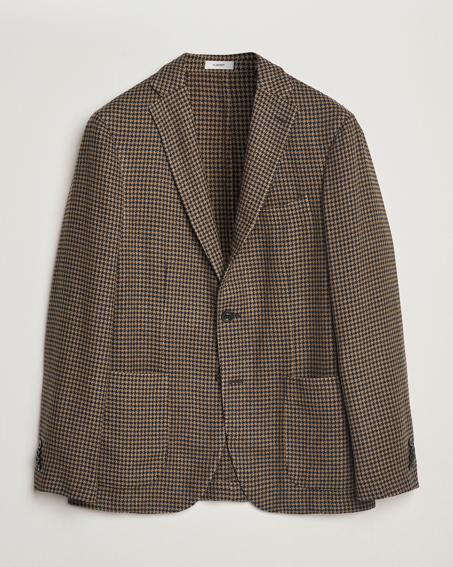 Mies | Pikkutakit | Boglioli | K Jacket Houndstooth Wool Blazer Brown