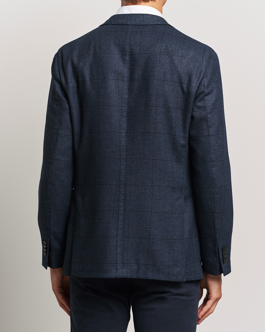 Mies | Pikkutakit | Boglioli | K Jacket Overcheck Wool Blazer Navy