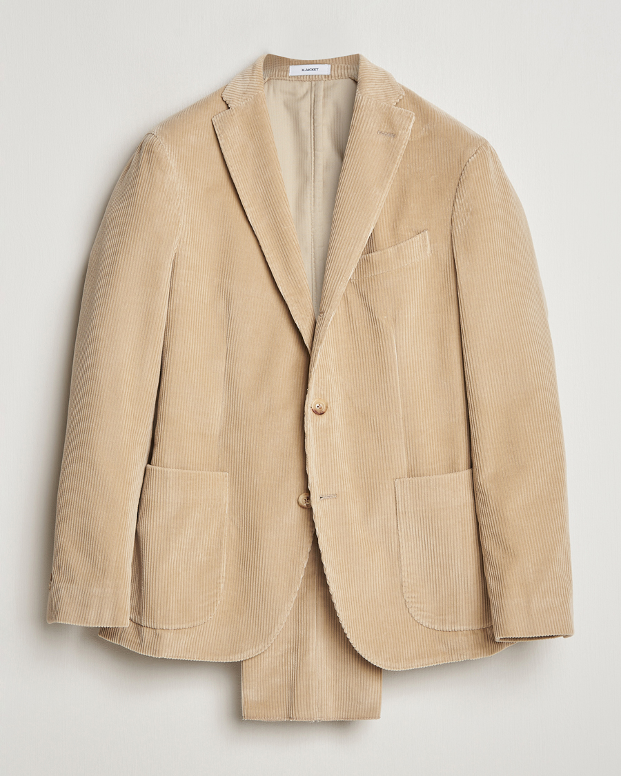 Mies | Puvut | Boglioli | K Jacket Wale Corduroy Suit Beige