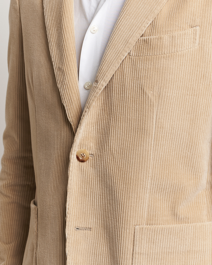 Mies | Puvut | Boglioli | K Jacket Wale Corduroy Suit Beige