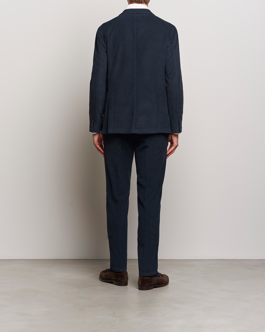 Mies | Puvut | Boglioli | K Jacket Baby Corduroy Suit Navy