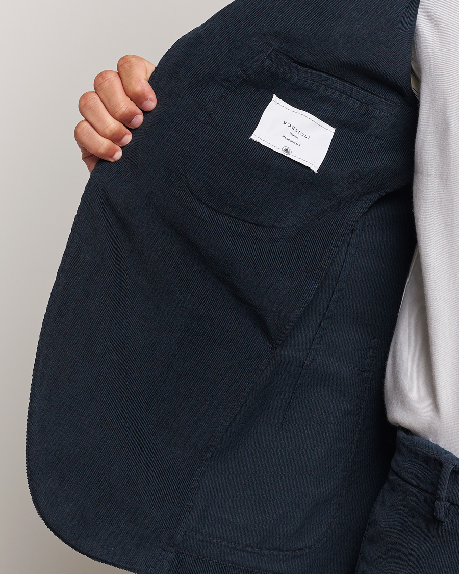 Mies | Puvut | Boglioli | K Jacket Baby Corduroy Suit Navy