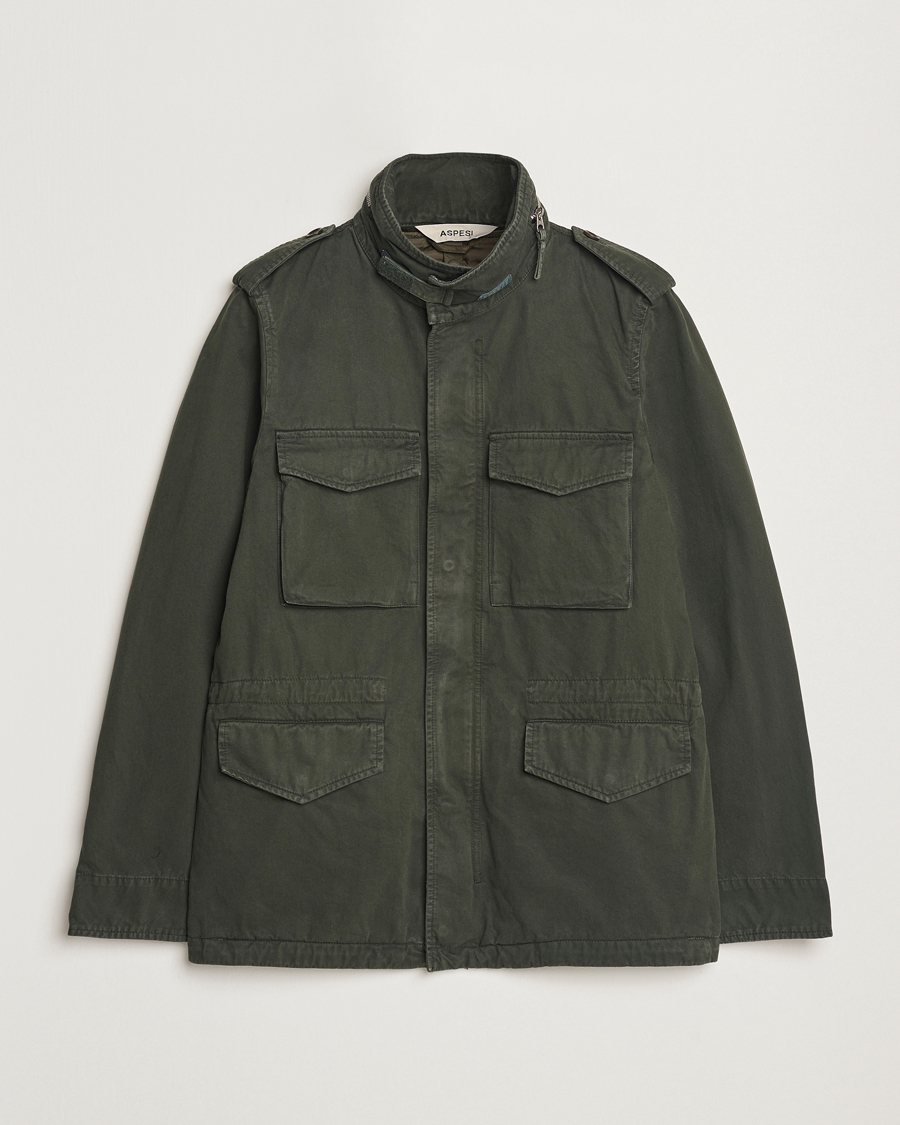 Mies | Takit | Aspesi | Lined Cotton Field Jacket Military