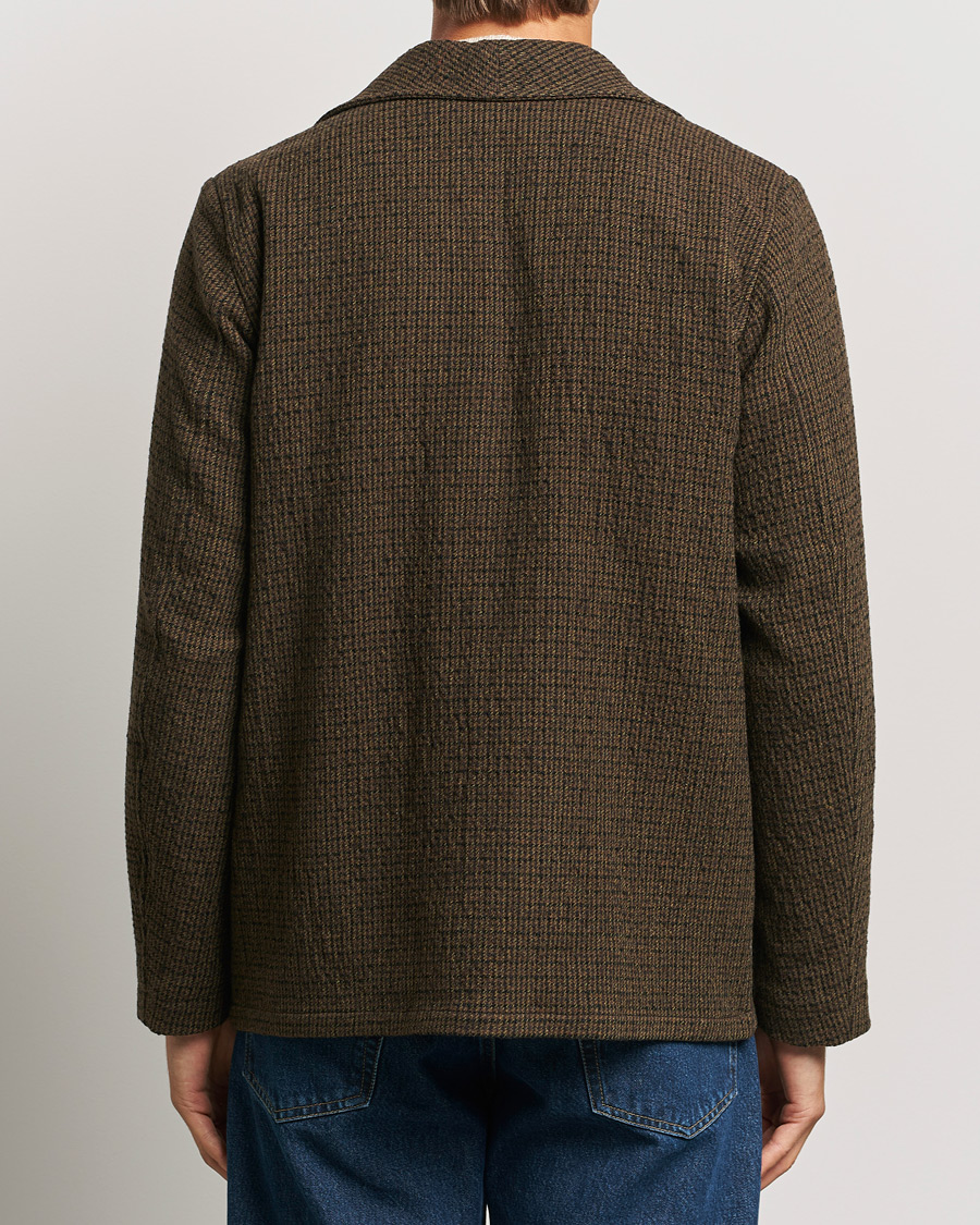 Mies | Takit | Aspesi | Wool Houndstooth Jacket Dark Brown